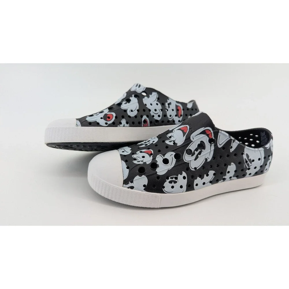 Native Shoes Jefferson Disney Mickey Mouse Black White Slip On Sneakers M3 W5